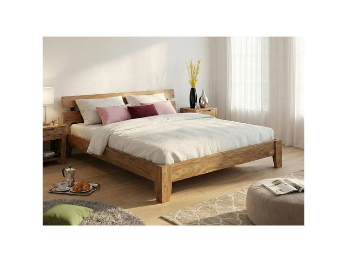 Mid.you Bett, Akaziefarben, Holz, Akazie, Hartholz, Holz, 180x200 cm, Schlafzimmer, Bett, Doppelbetten