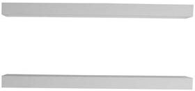 Melannco Set of 2 White Pole-Mount Shelves, 23.5 Inch, White