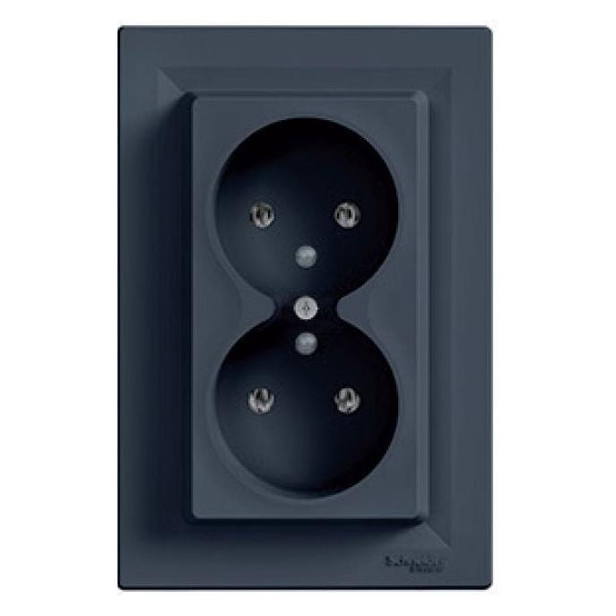 Schneider Electric ASFORA Steckdose 2x2P+PE anthrazit (EPH9800271) (EPH9800271)