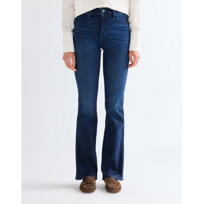 Bootcut-Jeans WRANGLER "DALLAS", Damen, Gr. 28, Länge 30, blau (nightshade), Denim/Jeans, Obermaterial: 82% Baumwolle, 8% Lyocell, 8% Polyester, 2% Elasthan, bootcut fit lang, Jeans