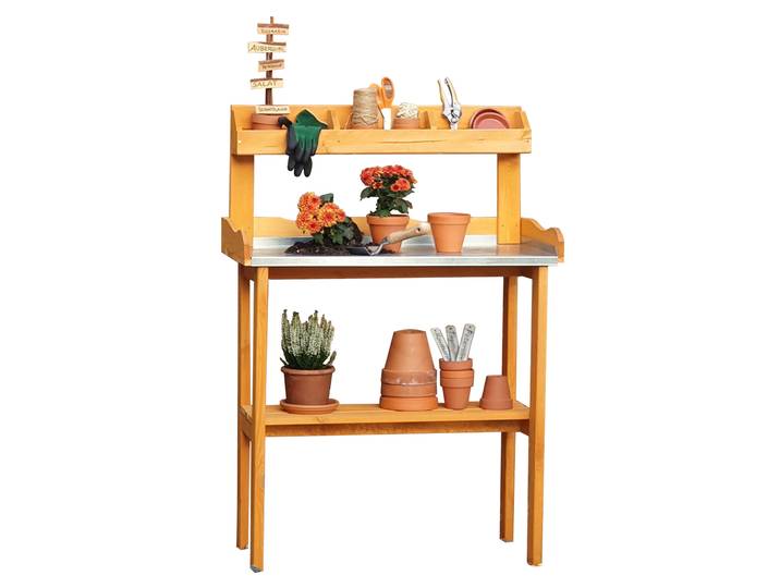 Pflanztisch PROMADINO, braun, B:84cm H:130cm T:38cm, Tische, Pflanztisch, BxTxH: 84x38x130 cm