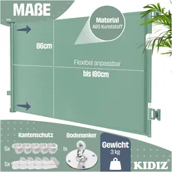 Kidiz, Schutzgitter,  Treppenschutzgitter, ausziehbar