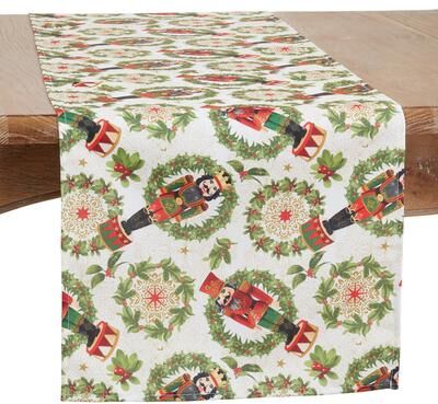 Saro Lifestyle Nutcracker Holiday Table Runner