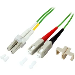 EFB O0323.20OM5 Duplex Jumper LC-SC 50/125μ, OM5, LSZH, limettengrün, 2.0mm, 20m O032320OM5