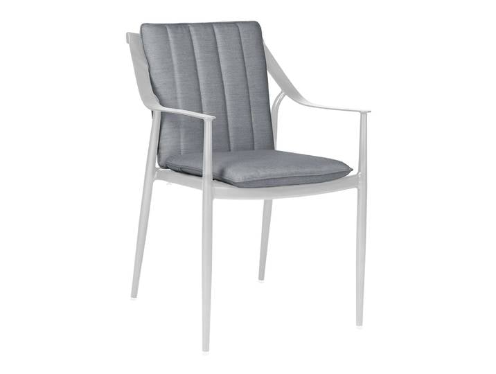 Stern VANDA Sessel Aluminium weiß mit Auflage seidengrau aus 100%