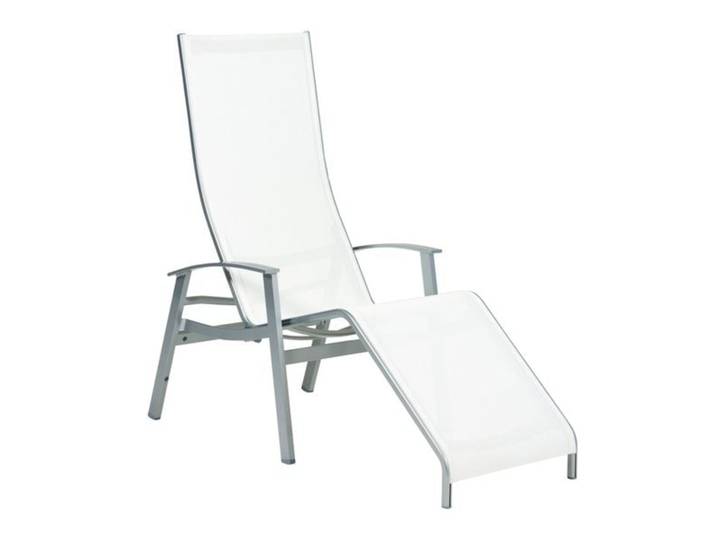 Karasek California TOP Bäderliege Aluminium/Textilene Weiß Hellgrau