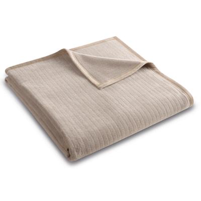 Wohndecke BIEDERLACK "Feel Cord", beige (feel taupe), B:150cm L:200cm, Baumwolle, Polyacryl, Polyester, Wohndecken, Wohndecke, mit schöner Hoch-Tief-Struktur