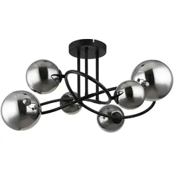 Globo Lighting Deckenleuchte  Riha , schwarz , Maße (cm): B: 62 H: 35 T: 59.0