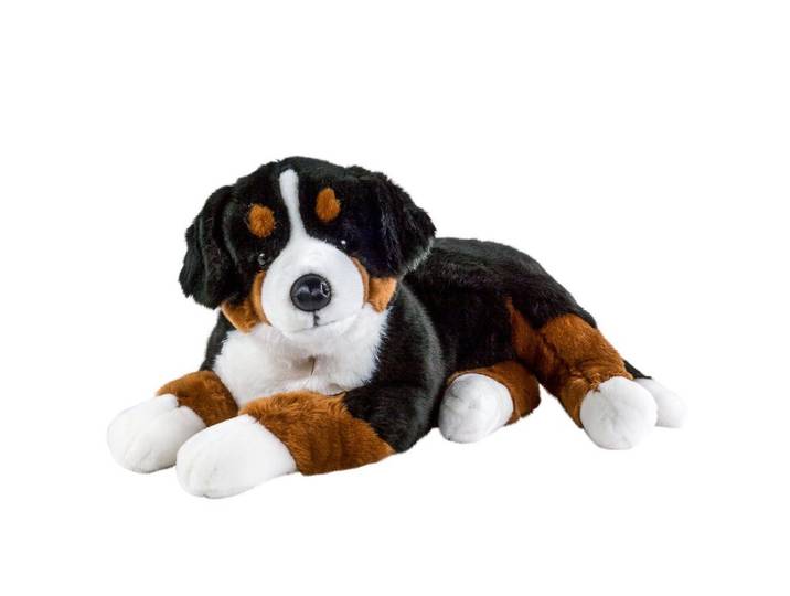 Teddys Rothenburg Kuscheltier Berner Sennenhund groß liegend 90 cm Plüschhund