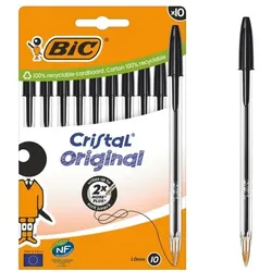 BIC 10er-Pack Kugelschreiber »Cristal Original« schwarz