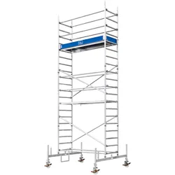 Iller Fahrgerüst mit Fahrbalken 2,20x0,75m und 200mm Rollen spindelbar 6,55m AH