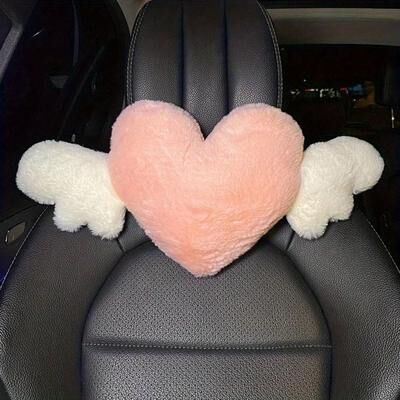 Inspired Finds Cute Duck Heart Car Neck Pillow Plush Headrest Cushion For Travel & Interior Decor Cute Duck Heart Car Neck Pillow Plush Headrest Cushion For Travel & Interior Decor