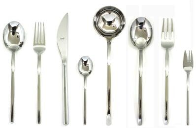 Mepra Sveva Flatware Set - 63 Pieces - Stainless Steel