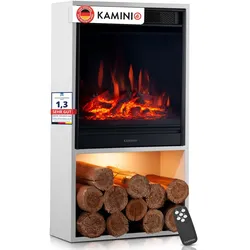 KAMINIO KAMINIO Elektrokamin HUGO - Elektrischer Kaminofen - Weiß