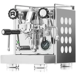 Rocket Appartamento - Espressomaschine mit Milchaufschäumer - Stainless Steel/White