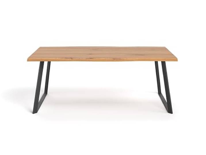 Danzz Loft-Tisch Delta aus massiver Eiche mit Metallbeinen, 160x90 cm