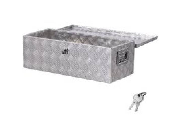 VEVOR Werkzeugkasten aus Aluminium für die Ladefläche mit seitlichem Griff und Schlossschlüsseln, Aufbewahrungs-Werkzeugkiste für Anhänger Pickups Wohnmobil (762 x 330,2 x 243,84 mm) Silber