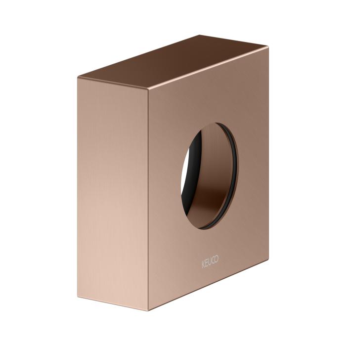 KEUCO IXMO Verlängerungsrosette 59553290282 eckig, für Thermostatarmaturen Unterputz, Rotgold gebürstet
