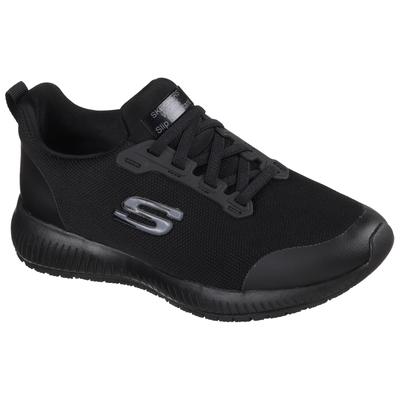 Berufsschuh SKECHERS "SQUAD SR" Gr. 35, schwarz, 35, Textil, Synthetik, Textil, Schuhe, Sneaker für Gastronomie & Pflege mit gepolstertem Schaftrand