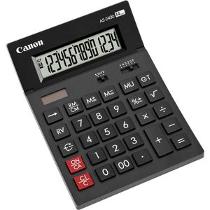 Canon Taschenrechner AS-2400, 14-stelliges LC-Display, Solar- & Batteriebetrieb