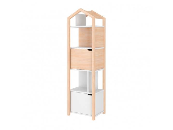 Bibliothèque maison Bellamy Joey Bois et blanc