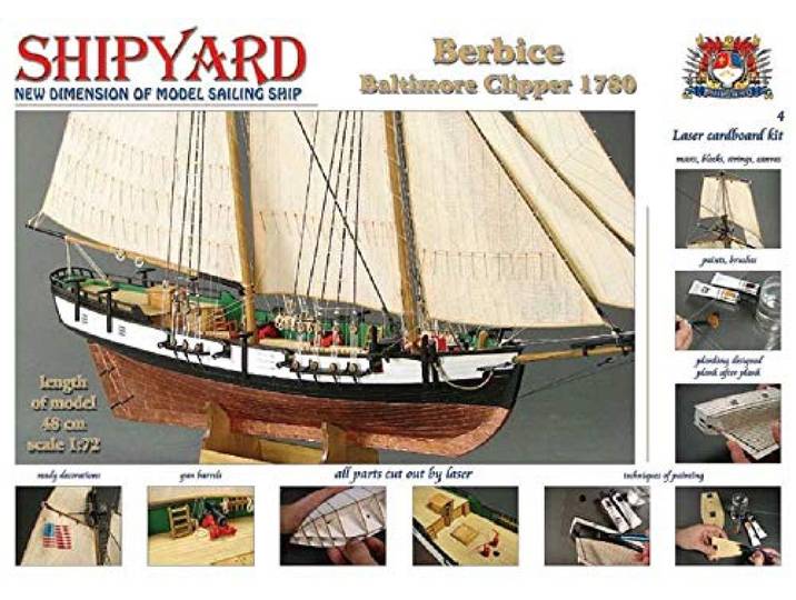 Krick Modelltechnik Berbice 1780 Laser Kartonbausatz von Shipyard