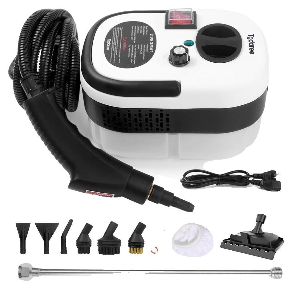 Draagbare handheld stoomreiniger met 2500W vermogen, Wit
