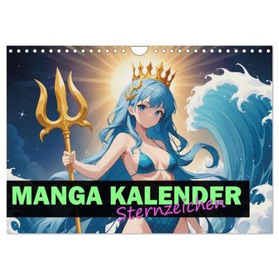 Manga Kalender Sternzeichen (Wandkalender 2027 DIN A4 quer), CALVENDO Monatskalender