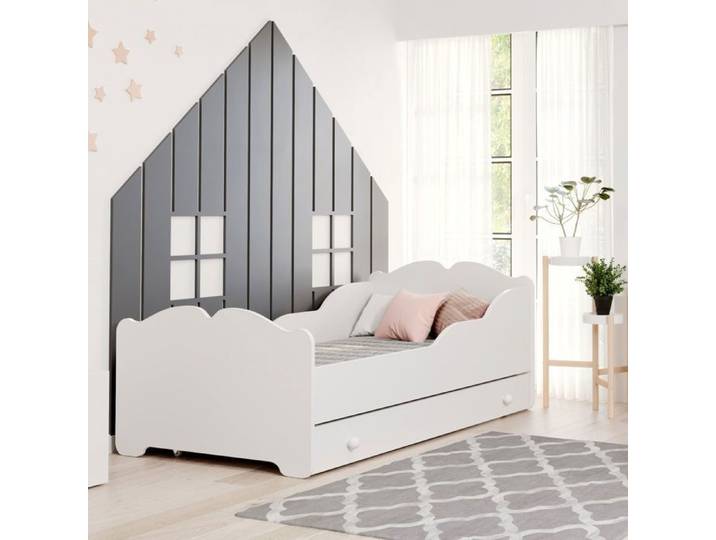 Lit enfant complet ANNA 70 x 140 cm + sommier + matelas + tiroir