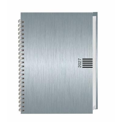 Wochen-Cheftimer A5, Alu silber 2027