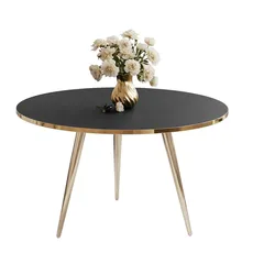 COUCHTISCH SOLEIL GOLD Schwarz Matt, 70cm