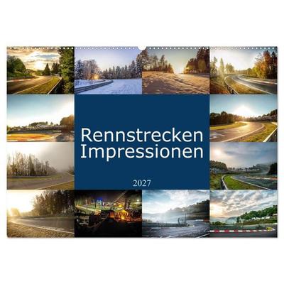 Rennstrecken Impressionen (Wandkalender 2027 DIN A2 quer), CALVENDO Monatskalender