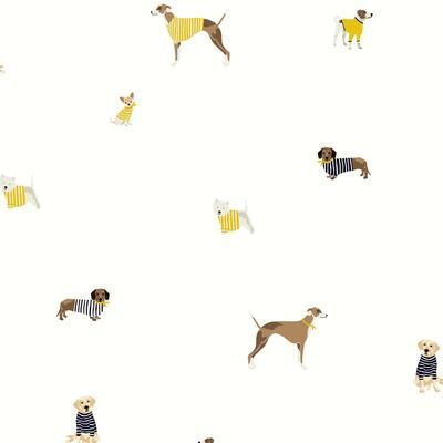 Joules Harbour Dogs Creme Wallpaper