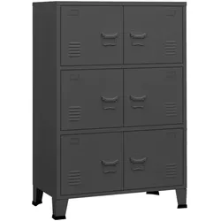 vidaXL Lagerschrank Industrial Anthrazit 75x40x115 cm Metall
