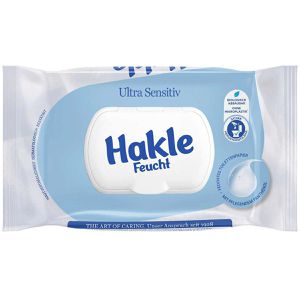 Hakle Feuchtes-Toilettenpapier Ultra Sensitiv, ohne Parfüm & Farbstoffe, mikroplastikfrei, 42 Tücher