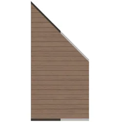 TraumGarten Sichtschutzzaun SYSTEM WPC CLASSIC Anschluss Mandel Sichtschutz Steckzaun Lamellenzaun