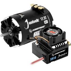 Hobbywing Xerun Justock Combo G3S mit 17.5 Turn 38020372 Windungen (Turns): 17.5 Automodell Brushless Antriebsset 1:10, 1:12