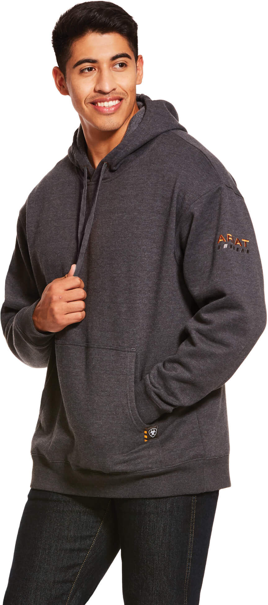 Men's Rebar Workman Hoodie in Charcoal, Size: XL by Ariat