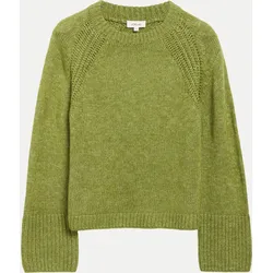 Strickpullover mit Rundhalsausschnitt Grün 40