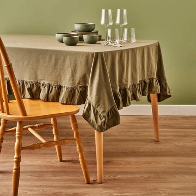 Bella Maison Elegance Ruffled Edge Tablecloth
