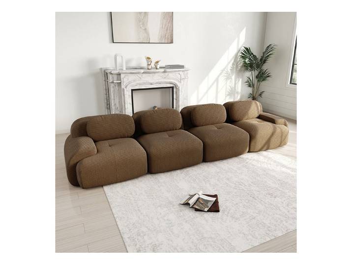 STILVORA Schlafsofa 4-Sitzer-Sofa Modulares Sofa für Wohnzimmer, rutschfester Unterseite