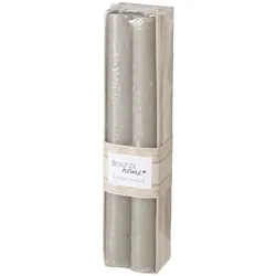 Boltze 4er Set Stabkerze Melia, B2 x H20 cm, taupe