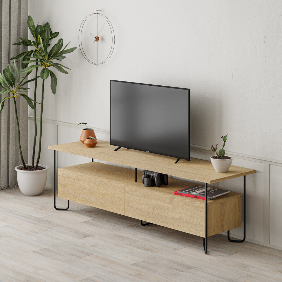 Wade Logan Airi TV Stand for TVs up to 55" Oak 55"