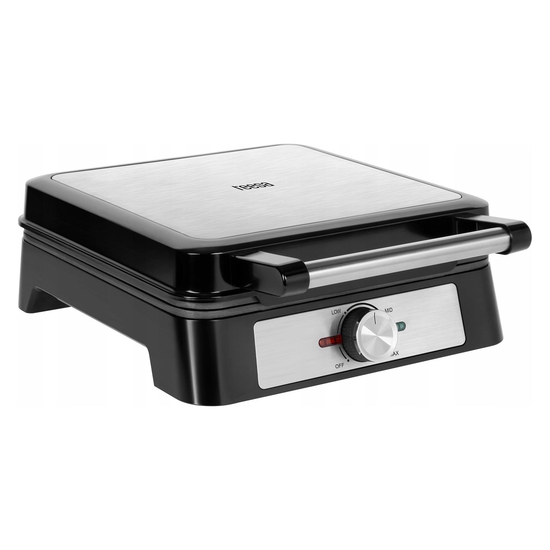 Teesa Waffeleisen 4 Waffeln 1600W Inox Leistung einstellbar (TSA3236)
