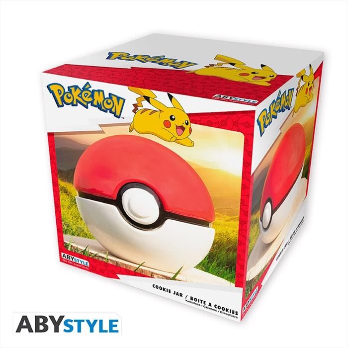ABYSSE Pokemon Biscottiera Licenza Ufficiale Pokéball-bianca E Rossa