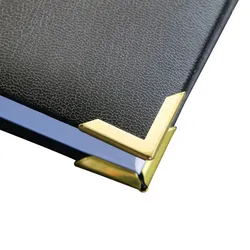 100 Buchecken, PS 22, Schenkellänge 22 mm, vermessingt, 100 Stück, Metall, gold