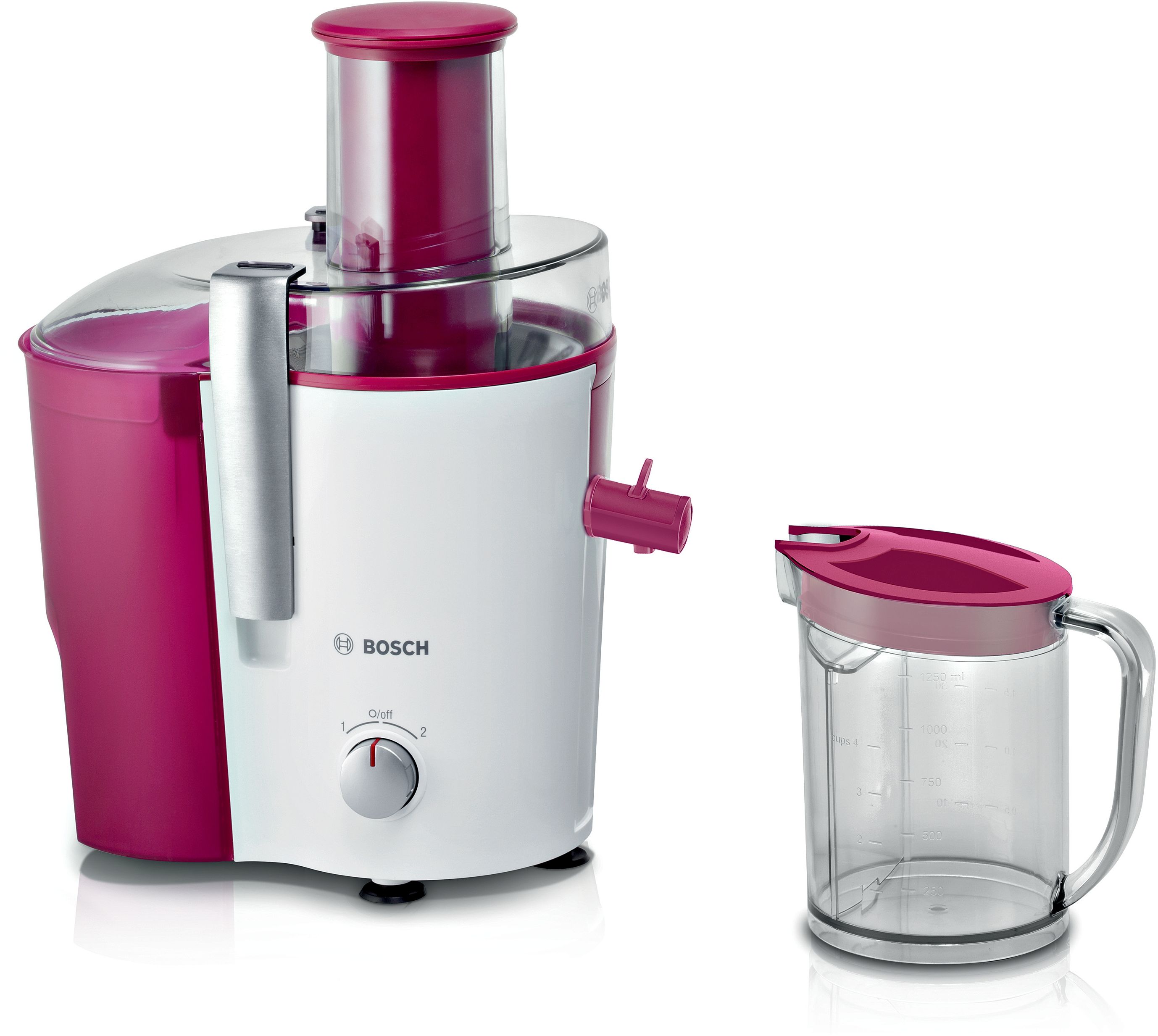 Bosch VitaJuice 2 MES25C0 Entsafter 700 W (Kirsche (Frucht), Transparent, Weiß)