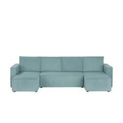 Primo Wohnlandschaft mit Schlaffuntion Aspra ¦ blau ¦ Maße (cm): B: 296 H: 88 T: 148.0
