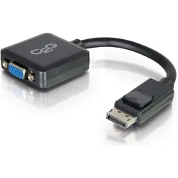 C2G 8in DisplayPort™-Stecker-zu-VGA-Buchse Passiv-Adapter / Konverter - Schwarz (DisplayPort, VGA), Video Adapter, Schwarz