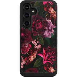 Nivocase Hülle für Samsung Galaxy S25+ Handyhülle NIVOcore Case Schwarz Blumen Blüte Rose (Samsung Galaxy S25+), Smartphone Hülle, Schwarz